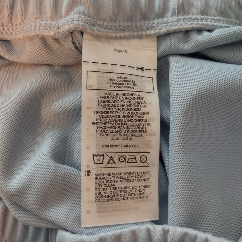Adidas Pacer Shorts Regular Fit 3" Inseam Light Blue NWT - Picture 7 of 13